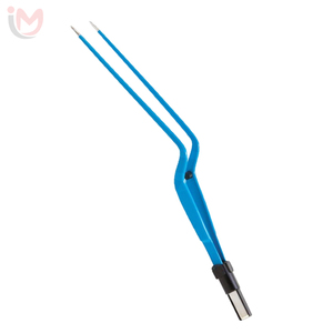 Pinces bipolaires à baïonnette, revêtement bleu, manuelles, en acier inoxydable, instrument chirurgical certifié CE Classe I - Product Image 1