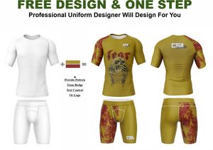 Conjunto de Rashguard de Manga Larga para MMA, Tejido Transpirable de Excelente Calidad, Diseño Elegante, Impresión por Sublimación, Traje de Compresión para Hombre - Product Image 2