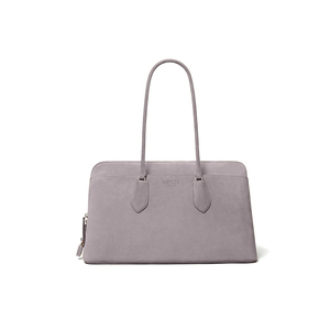 Sac à bandoulière MEYZY en daim, style minimaliste, deux poignées, fermeture éclair, couleur moutarde, utilisation toutes saisons - Product Image 2