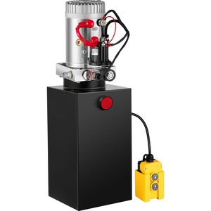 Nuova Pompa Idraulica a Singolo Effetto da 10 Quarti con Pompa Elettrica e Serbatoio in Metallo per Rimorchio Ribaltabile - Product Image 2