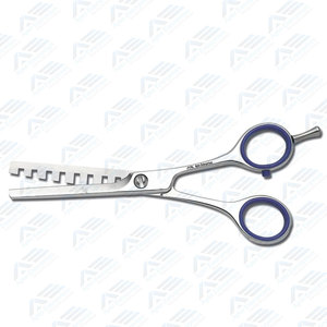 กรรไกรตัดผมสแตนเลสแบบกลับด้านสำหรับช่างตัดผมกรรไกรตัดผมแบบบางออกแบบโลโก้ได้ตามต้องการ - Product Image 6