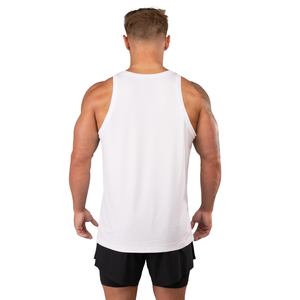 Débardeur blanc pour homme, dos nageur, ultraléger, sans manches, pour la gym, la course, le fitness, l'entraînement, OEM en gros - Product Image 3