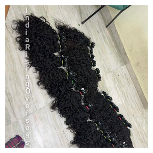 High Selling Natural Color Indian Human Hair Cuticles Aligned Tangle Free Raw Unprocessed Indian <b>Curly</b> Hair <b>Extensions</b> - Product Image 2