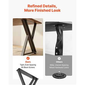 Gambe per Mobili in Acciaio 74 cm (H) x 61 cm (L), Carico Massimo 1000 kg, Facile Installazione, Robuste e Stabili per Casa e Ufficio - Product Image 4