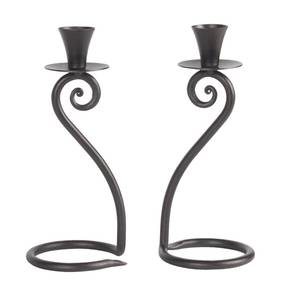 Engraved Design <b>Tall</b> Black Metal <b>Table</b> Top Candle Stand for Home Decor Christmas Wedding Party Anniversary Home Decoration - Product Image 3
