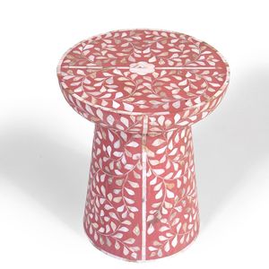 Vintage Style Bone Inlay <b>Side</b> <b>Table</b> Decorative Handmade Furniture With Elegant <b>Storage</b> And Premium Finish - Product Image 1