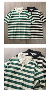 เสื้อยืดโอเวอร์ไซส์สไตล์วินเทจ คอตตอน โปโล สำหรับผู้ชาย ขายส่ง เนื้อผ้าเจอร์ซีย์ถัก แห้งเร็ว ระบายอากาศได้ดี เหมาะสำหรับออกกำลังกาย - Product Image 1