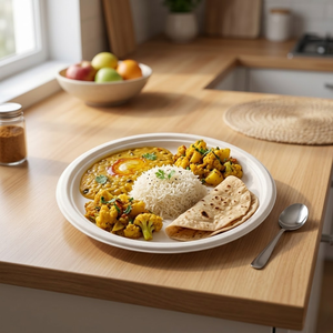 Assiettes classiques biodégradables en bagasse de 12 pouces |   Assiettes jetables écologiques en pulpe de canne à sucre pour fêtes, traiteur et usage quotidien - Product Image 2