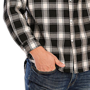 Camisas de vestir formales e informales de franela 100% algodón para hombre, transpirables, de manga larga, para otoño, con estampado intenso, al por mayor - Product Image 2