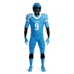 Vêtements de sport en gros pour équipes : Maillot de football américain rembourré et ajusté pour l'entraînement, faible MOQ, kits de club entièrement imprimés, ensemble uniforme de football américain - Product Image 4