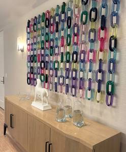 Wholesale <b>Large</b> Colorful Resin Chain Link Modern Handmade Wedding Diwali DIY <b>Wall</b> Art Custom Size Hanging <b>Decor</b> for Home Craft - Product Image 5