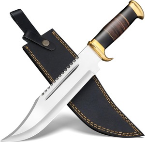 Cuchillo Bowie de Caza de Hoja Fija de 15 Pulgadas con Punta D2, Grado Industrial, BA ENTERPRISES BA-187, Hecho a Mano y Personalizado, con Funda, 1 Año de Garantía - Product Image 2