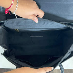 Bolso de mano con flecos de tablero de ajedrez en blanco y negro, bolso de hombro con asa trenzada de cuero, bolso de mano de estilo occidental para mujer - Product Image 6