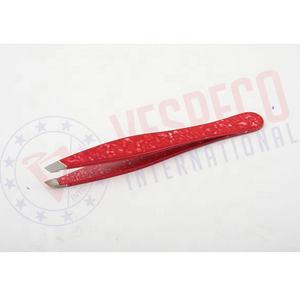 Pince à épiler en acier inoxydable pour épiler les sourcils incarnés avec revêtement en poudre pour épiler le visage, pointe inclinée pour femmes et hommes - Product Image 1