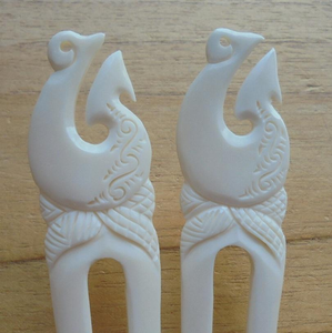 กิ๊บติดผมทำจากกระดูกควายคุณภาพสูง 100% หรูหรา ทำด้วยมือ สำหรับผู้หญิงผมยาว สไตล์น่ารัก เครื่องประดับผม - Product Image 4