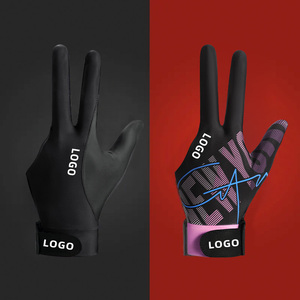 Gants de billard Bigwood Sports à 3 doigts, respirants, antidérapants, en PU, avec placement de logo personnalisable, pour billard, main gauche ou droite - Product Image 4
