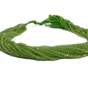 Natural Green <b>Peridot</b> Faceted Rondelle Beads 3mm 4mm Gemstone Strand for <b>Jewelry</b> Making Wholesale - Product Image 4