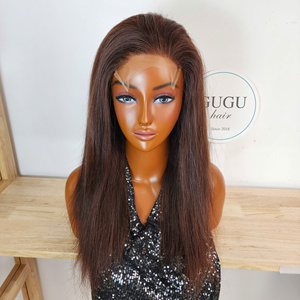 Perruques de cheveux humains naturels vierges vietnamiens de 20 pouces, couleur naturelle, lisses, double épaisseur, longues, fournisseur Vietnamien - Product Image 1