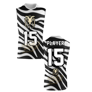 Kit de maillot sublimé personnalisé, imprimé zèbre, joueur 15, vêtements de sport unisexes anti-humidité, toutes saisons - Product Image 3