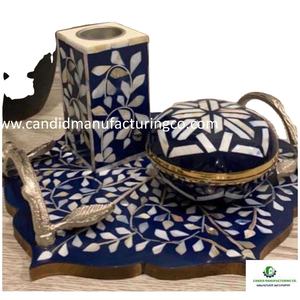 Gran oferta, bandeja Eid Mubarak, caligrafía árabe y diseños en forma de media luna, bandeja de nácar exquisita para ocasiones de Ramadán - Product Image 2