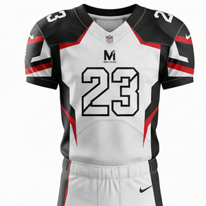 Ensemble complet d'uniformes de football américain sur mesure, maillot d'équipe sublimé, polyester respirant, vêtements de sport pour le jour du match - Product Image 5