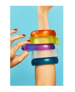 Bracelets en acrylique aux designs uniques, qualité export, taille personnalisable, style vintage, unisexe, sans nickel, les plus vendus - Product Image 4