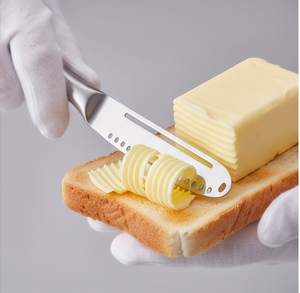 Juego de cuchillos para queso de acero inoxidable, 2 uds., hoja hueca de una pieza, esparcidor de mantequilla, apto para lavavajillas, para uso en la cocina - Product Image 6