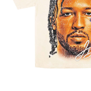 <b>Men's</b> 100% Cotton Short Sleeve T-Shirt with Silk Screen Printed Photo Print Face Design Formal Regular Fit <b>Turtleneck</b> - Product Image 3