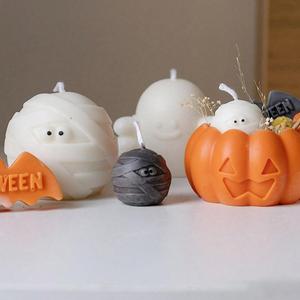 Moule en silicone pour décoration d'Halloween, fantôme, citrouille, chauve-souris, blessé, aromathérapie, gypse - Product Image 1