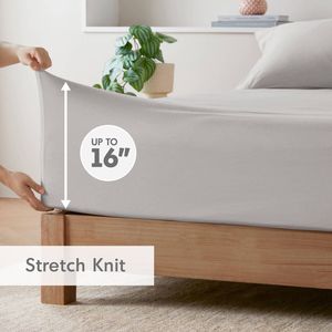 Set di Lenzuola King Size per Tutte le Stagioni in Misto Cotone Jersey con Federa Inclusa - Product Image 6