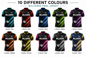 Camiseta de Billar Personalizada con Impresión Digital, Impermeable, de Secado Rápido, Transpirable, Antibacteriana, para Equipos, OEM ODM, 100% Poliéster - Product Image 3