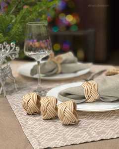 Anneau de serviette en rotin tressé à la main, accessoires de table pour la décoration de salle à manger et les fêtes, exportateur en gros, fournisseur d'Inde, prix d'usine - Product Image 2