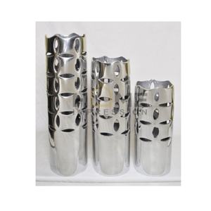 Lujo plata brillante níquel pulido atractivo aspecto flores exhibición jarrones de Metal para eventos boda MESA CENTRO DE MESA Decoración - Product Image 1