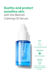 Suero Calmante para Imperfecciones Blue Petal, Aceite Facial Ligero Anti-Imperfecciones, Reparador y Calmante para Piel Propensa al Acné - Product Image 6