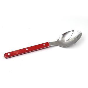 Vente en gros de couverts en acier inoxydable avec poignée rivetée rouge |   Ensemble de vaisselle pour café et restaurant, 4 pièces - Product Image 3