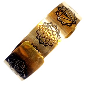 Asthamangal New Arrival Elegant and Stylish Seven Chakra Wide <b>Copper</b> Charm Religious <b>Bracelet</b> Handmade From Nepal for Women - Product Image 1
