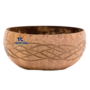Tazón de Coco en Oferta, Tazones para Salsas de Porcelana Ecológica Tallada Estilo Japandi con Asa para Servir en Fiestas y Restaurantes - Product Image 1