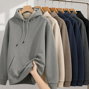 Sweat à capuche en coton 100% de haute qualité, imprimé numériquement, avec poche, séchage rapide, coupe classique pour homme, vêtements décontractés d'hiver - Product Image 1