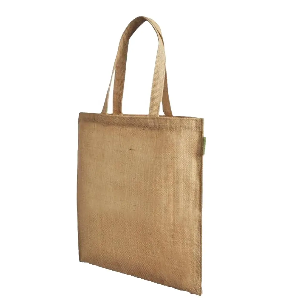 Borsa da Shopping in canapa con motivo personalizzato, materiale di iuta ecologico, borsa impermeabile di grande capacità