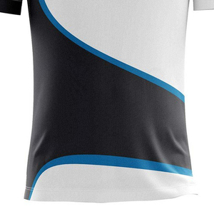 T-shirt en tricot pour homme, à blocs de couleur, manches courtes, col rond, sportif, séchage rapide, coupe classique - Product Image 5
