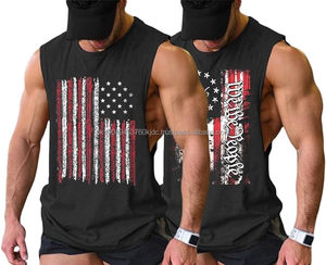Custom OEM/ODM <b>Mens</b> Gym <b>Singlet</b> <b>For</b> <b>Mens</b> Custom Printed Cotton <b>Singlets</b> <b>for</b> Gym Workout - Product Image 1