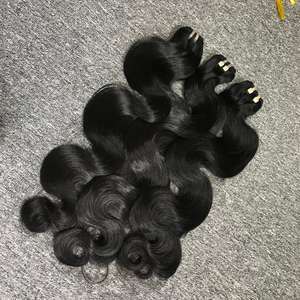 Haute Qualité Machine Double Trame Vierge Remy Extensions De Cheveux Tissage De Cheveux Permed Vietnamien Corps Vague 100gr Bundles Cuticule - Product Image 2