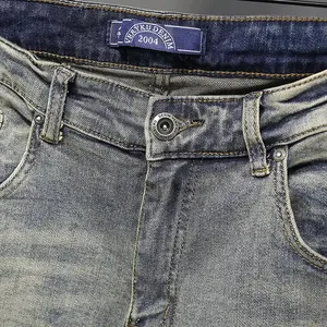 Jeans de Moda para Hombre, Estilo Club Nocturno, Color Negro y Blanco, Jeans Estampados de Diseñador Personalizado, Pantalones Punk para Hombre, Jeans Ajustados de Hip Hop - Product Image 6