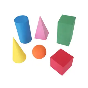 一套6件EVA图案块、几何积木、几何形状块、软泡沫拼图套装