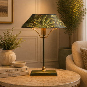 Botanical Canopy Metal Table <b>Lamp</b> with Nature Inspired Shade Premium Iron Construction Warm Ambient Lighting for Luxury Homes - Product Image 1