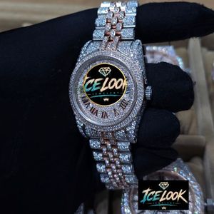 นาฬิกา Icelook Luxury 36 มม. สไตล์ฮิปฮอป ประดับเพชรเต็มเรือน สแตนเลสสตีล ระบบออโตเมติก สำหรับทั้งชายและหญิง - Product Image 2