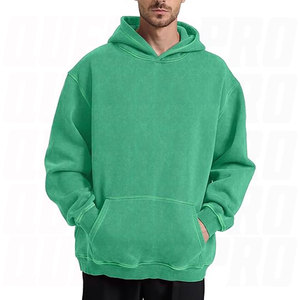 Mens Vintage Acid Wash Hoodie Oversized Fit Heavyweight Pullover Sweatshirt Couples Wear Winter Heavyweight Cotton Hoodies - Product Image 3