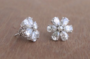 14K White Gold Pear Pearl Diamond Halo Stud <b>Earring</b> Lab-Grown Diamond Elegant Fine Jewelry Wedding Gift for Women - Product Image 6