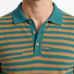 Polo pour homme tendance, coupe ajustée, résistant à la décoloration, tissu de qualité supérieure, toucher doux, confortable, polo d'été - Product Image 4