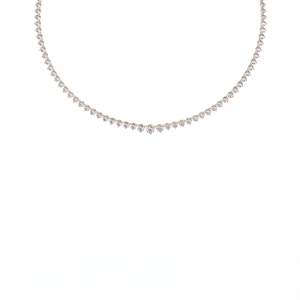สร้อยคอเทนนิส The Graduation Riviera เงินแท้ 9KT, 10KT, 14KT, 18KT เพชรเพาะเลี้ยงในห้องปฏิบัติการ เครื่องประดับคุณภาพพรีเมียม ของขวัญสำหรับผู้หญิง - Product Image 4